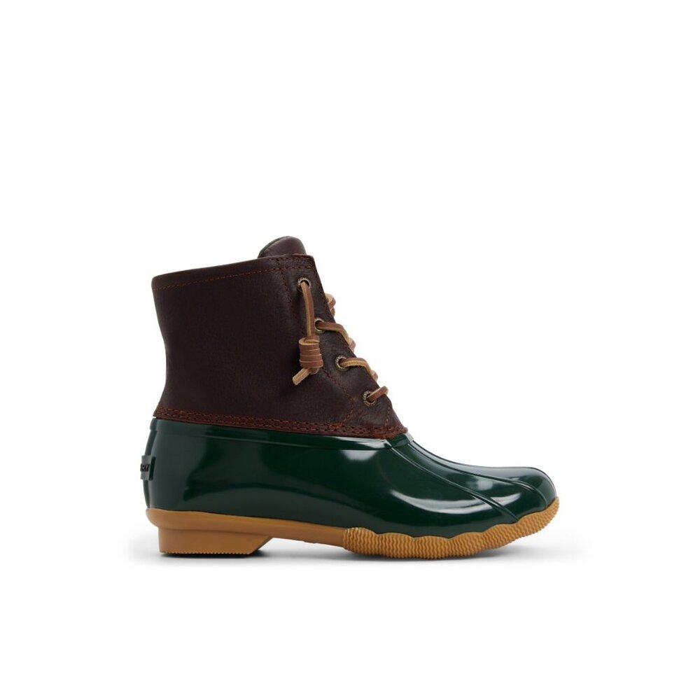 Sperry Women's Saltwater Duck Boot Waterproof Brown/Green Size 7.5 M - Picture 4 of 6